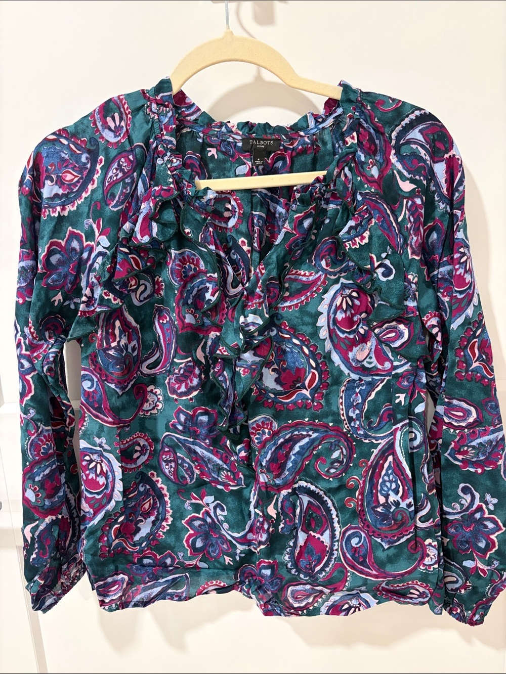 Talbots Ruffle Top - Picadilly Paisley - Picture 3 of 5